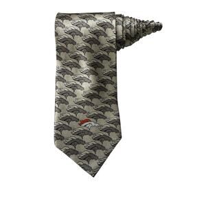 NFL Denver Broncos Tonal Logo Mascot Ralph Marlin 1999 Football Vintage Necktie